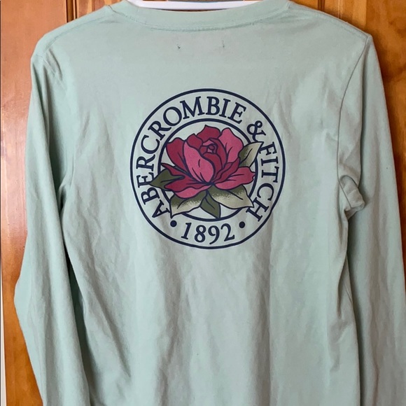 Mint Green Abercrombie and Fitch Long Sleeve Shirt - Picture 3 of 4
